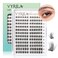 VYRILA Lash Clusters 005mm Individual Lashes 3D Wispy Lashes Clusters 01mm Super Thin Band Resuable Natural LashesD Curl Faux Mink Lashes144pcs Lash Extension Green VividD005816mix