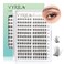 VYRILA Lash Clusters 005mm Individual Lashes 3D Wispy Lashes Clusters 01mm Super Thin Band Resuable Natural LashesD Curl Faux Mink Lashes144pcs Lash Extension Green VividD005816mix