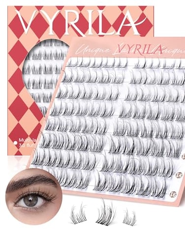 VYRILA Lash Clusters 005mm PBT Fiber Eyelash Clusters 01mm Superfine Invisiband D Curl Diy Lash Extension 80pcs 816mm Individual Lashes Clusters Like Eyelash Extensions DivineD816Mix