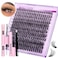 Winifred Lash Clusters Kit Lash Extension Kit Wispy 816mm Natural Lashes Clusters 240pcs Eyelash Extension Clusters 30D Individual Lashes with Lash Bond and Seal Lash Remover Lash Tweezers by