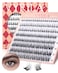 VYRILA Lash Clusters 005mm PBT Fiber Eyelash Clusters 01mm Superfine Invisiband D Curl Diy Lash Extension 80pcs 816mm Individual Lashes Clusters Like Eyelash Extensions TwilightD816Mix