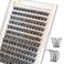 BEFER BEAUTY BEFER Lash Clusters 144 Pcs D Curl Eyelash Clusters Volume Individual Lashes Extensions 1016MM Fluffy Cluster Eyelash Wispy Cluster Lashes DIY At HomeRadianceFD03