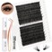 Vznffur Lash Extension Kit 280Pcs C Curl Wispy Individual Lash Clusters 1016MM Cluster Eyelash Extensions with Lash Bond and Seal Lash Tweezers and Lash Remover