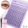 ALICE Cluster Eyelash Extension Kit Natural Wispy Lash Clusters Kit Lash Extension Kit Clear Band 168pcs CCurly 1113mm Individual Lashes with Lash Glue Bond and Seal Self Application at Home