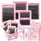 YIDUO 994Pcs Lash Clusters Kit Gift Packs 60D80D100D Volume 3D Clusters Lashes Extensions Kit 1020mm D Curly Wispy Soft DIY Individual Eyelash Extension Kit 4 Box pestaas postizas Bulk Pack