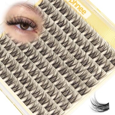 Mavphnee 14MM Lash Clusters Natural Cluster Eyelash Extensions Wispy Cluster Lashes Extension 5D Fluffing Individual Lashes Whispy Eyelash Clusters 99Pcs for Everyday Wear
