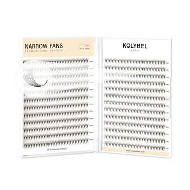 Kolybel 1000 Premade Lash Fans 10D Narrow Promade Fans 815mm Mixed Premade Fans Lash Extensions 005 C Curl Premade Eyelash Fans Pointed Narrow Base Handmade Volume Premade Lash Extensions10D005C815MM