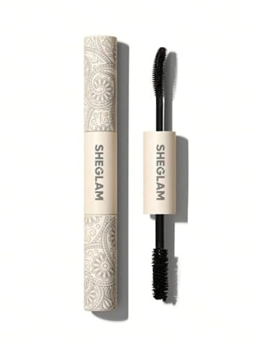 SHEGLAM 2 In 1 Black Volume and Length Washable Mascara Long Lasting DualEnded Tubing Eye Makeup