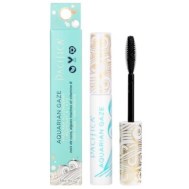 Pacifica Aquarian Gaze Mascara Abyss Black WaterResistant Long Lash Mascara Lengthening SmudgeProof Vegan CrueltyFree