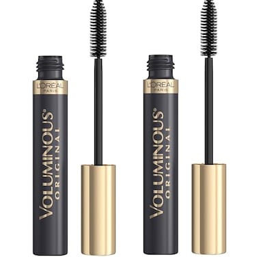 L'Oreal Paris LOreal Paris Original Voluminous Mascara Building Mascara Volume and Length Formula Washable Blackest Black 028 Fl Oz 2 Count