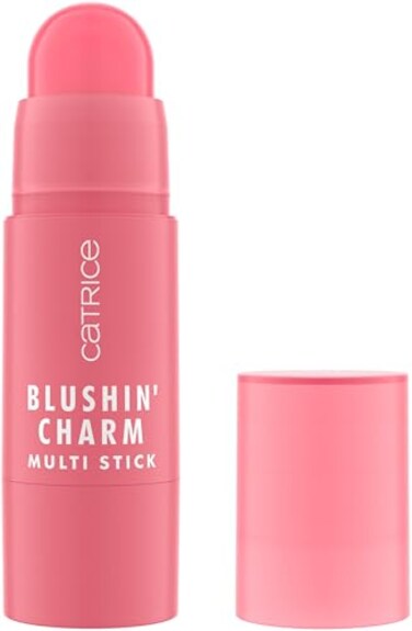 Catrice Blushin Charm Multi Stick Creamy MultiUse Blush Lip Tint Buildable Dewy Finish Vegan Cruelty Free 010 Pink Sweetheart