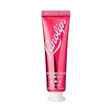 Lanolips Baby Rose Gold 101 Ointment Tinted Balm for Lips and Cheeks Moisturizing Hydrating Balm with Dewy Rose Tints for a Natural Blush Look Clean CrueltyFree 9g