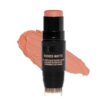 Nudestix Nudies Blush Stick 3in1 Cream Blush for Cheeks Eyes Lips with BuiltIn Brush Soft Matte Finish for a Natural Flush In The Nude