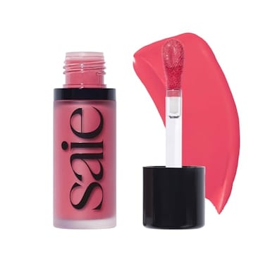 Saie Dew Liquid Blush for Cheeks Hydrating Cream Blush Stick with a Blendable Buildable Formula Skincare Infused Dewy Cheek Tint for a Natural Flush Glowy Makeup Essential Flirty 40 oz