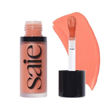 Saie Dew Liquid Blush for Cheeks Hydrating Cream Blush Stick with a Blendable Buildable Formula Skincare Infused Dewy Cheek Tint for a Natural Flush Glowy Makeup Essential Hottie 40 oz