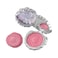 Flower Knows Shells Jewel Collection Silk Satin BlushShimmery Cool Berry Pink Powder Blush for CheeksBuildable Blendable Face MakeupSoft LongLasting018 Oz02 Luna Pearl