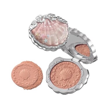 Flower Knows Shells Jewel Collection Silk Satin BlushShimmery Nude Brown Powder Blush for CheeksBuildable Blendable Face MakeupSoft LongLasting018 Oz04 Beach Starfish