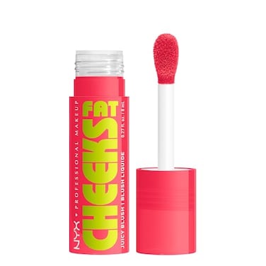 NYX PROFESSIONAL MAKEUP Fat Cheeks Liquid Blush Buildable Dewy Blush with LongLasting 12HR Wear Bouncin Berry Bright Watermelon