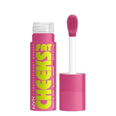 NYX PROFESSIONAL MAKEUP Fat Cheeks Liquid Blush Buildable Dewy Blush with LongLasting 12HR Wear Plum Pop Soft Mauve