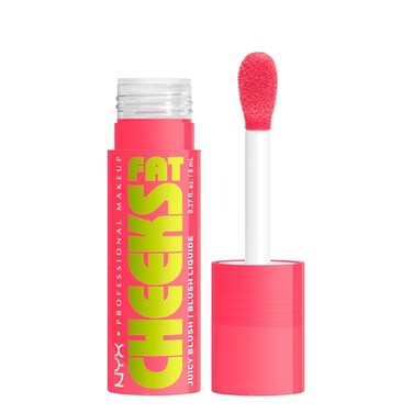 NYX PROFESSIONAL MAKEUP Fat Cheeks Liquid Blush Buildable Dewy Blush with LongLasting 12HR Wear Guava Gush Bright Pink
