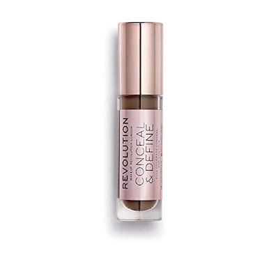 Revolution Beauty London Revolution Conceal Define Concealer Full Coverage Lightweight LongLasting Matte Finish Vegan Cruelty Free C18 Dark to Deep Skin Tones 014 oz