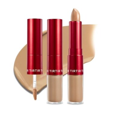 TIRTIR GlideHide Blurring Concealer Creamy texture Conceals dark circles and wrinkles Dual formula liquid tip balm stick Longlasting wear Korean Makeup 7N 028 Oz