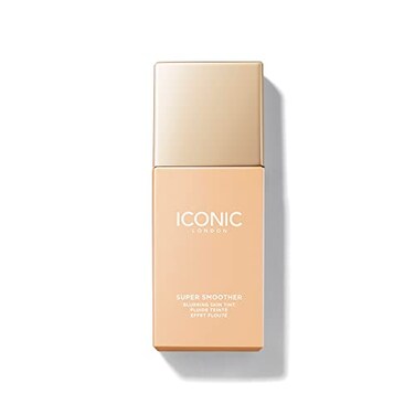 ICONIC LONDON Super Smoother Blurring Skin Tint Light to Medium Coverage Hydrating UltraLightweight Tinted Moisturizer CrueltyFree Vegan Makeup Neutral Fair 101 Fl oz