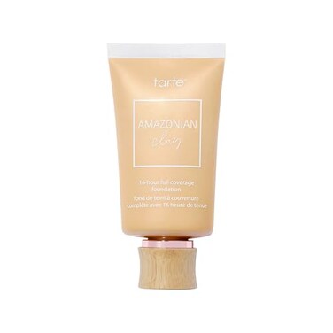 tarte Amazonian clay 16hour Full Size coverage foundation Matte Finish Foundation Vitamin E for Hydration Smooth Looking Skin Vegan CrueltyFree full size light golden