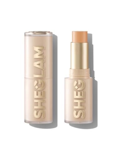 SHEGLAM Skin Magnet High Coverage Foundation Stick Longwear Medium Face Makeup for All Skin TypesNude