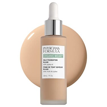 Physicians Formula Organic Wear All Natural Liquid Foundation Elixir FairtoLight Full Coverage Dermatologist Tested Clinicially Tested