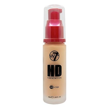 W7 HD Foundation Rich and Creamy Matte Formula Medium Lasting Coverage Available in 20 Shades Early Tan Cruelty Free Vegan Liquid Foundation Makeup by W7 Cosmetics