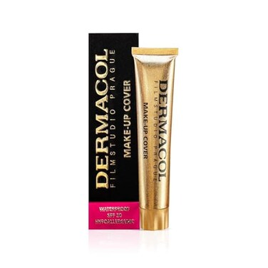 Dermacol Full Coverage Matte Foundation with SPF 30 Waterproof Foundation for Oily Skin Acne Under Eye Bags LongLasting Makeup 30g Shade 221