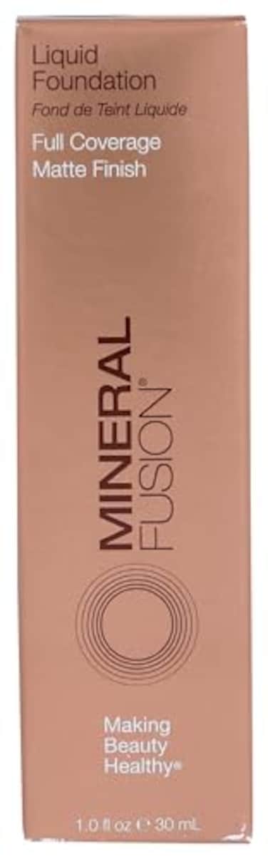 Mineral Fusion Full Coverage Foundation Liquid Foundation Neutral 1 Fair Complexion wNeutral Undertones Lightweight Matte Finish Up to 12 Hr Hydration Hypoallergenic Vegan 1 fl oz