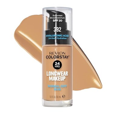 Revlon Liquid Foundation ColorStay Face Makeup for Normal Dry Skin SPF 20 Longwear MediumFull Coverage with Natural Finish 392 Sun Beige 1 Fl Oz