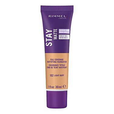 Rimmel London Stay Matte Liquid Mousse 102 Light Buff Foundation Lightweight Shine Control OilFree 1oz