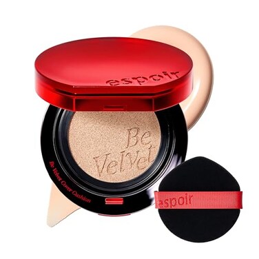 Espoir Be Velvet Cushion Foundation 20 Vanilla Quick and Easy Coverage with Longlasting Color by Zero Oxidation Velvety Smooth Finish Lightweight Formula Vegan Korean Makeup 046 oz
