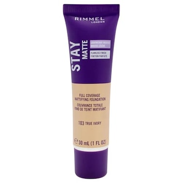 Rimmel Stay Matte Foundation True Ivory 1 Fluid Ounce Bottle Soft Matte Powder Finish Foundation for a Naturally Flawless Look