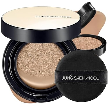 JUNG SAEM MOOL Essential Skin Nuder Cushion Natural Finish Buildable Coverage Cushion Foundation by Korean Makeup Artist Refill Included 098 Fl Oz SPF 50 25 Bronze