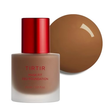TIRTIR Mask Fit Red FoundationLong Lasting Flawless Coverage Energy Essence Lightweight Hydrating PoreBlurring Breathable Satin Finish Makeup Radiant Skin 43N Deep Cocoa 101 Fl Oz
