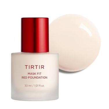 TIRTIR Mask Fit Red FoundationLong Lasting Flawless Coverage Energy Essence Lightweight Hydrating PoreBlurring Breathable Satin Finish Makeup Radiant Skin 10C Shell 101 Fl Oz