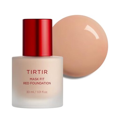 TIRTIR Mask Fit Red FoundationLong Lasting Flawless Coverage Energy Essence Lightweight Hydrating PoreBlurring Breathable Satin Finish Makeup Radiant Skin 25C Cool Taupe 101 Fl Oz