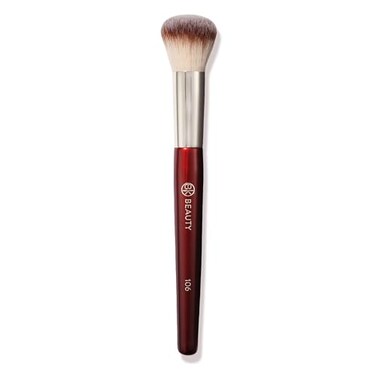 BK BEAUTY 106 ROUND FOUNDATION BRUSH Dense Dome Shape for Liquid Cream Foundation Seamless StreakFree Application MultiUse Face Makeup Tool