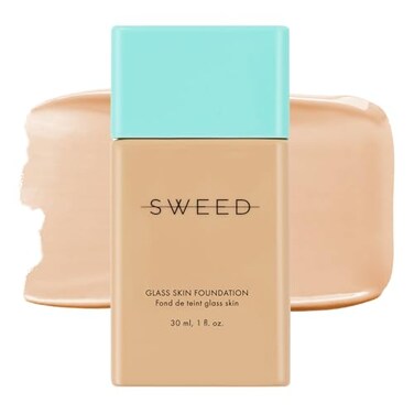 SWEED Glass Skin Foundation LongLasting Fluid Formula Hydrate Moisturize Lift Plump Protect Vegan CrueltyFree Clean Beauty 03 LIGHT W