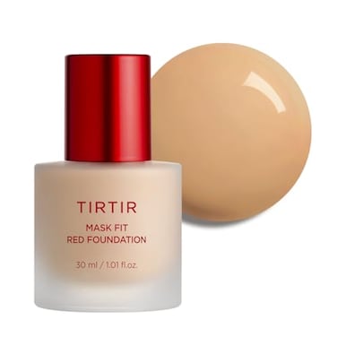TIRTIR Mask Fit Red FoundationLong Lasting Flawless Coverage Energy Essence Lightweight Hydrating PoreBlurring Breathable Satin Finish Makeup Radiant Skin 27N Camel 101 Fl Oz