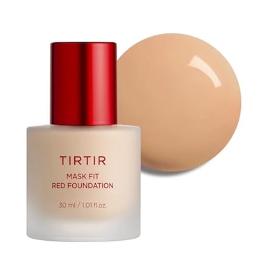 TIRTIR Mask Fit Red FoundationLong Lasting Flawless Coverage Energy Essence Lightweight Hydrating PoreBlurring Breathable Satin Finish Makeup Radiant Skin 25N Mocha 101 Fl Oz