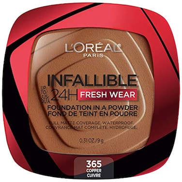 L'Oreal Paris LOreal Paris Makeup Infallible Fresh Wear Foundation in a Powder Up to 24H Wear Waterproof Copper 031 oz Packaging May Vary