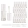 COSIDEA 14pcs Empty 6ml big doe foot wand Chunky lip gloss tubes for DIY lipglossPink round lipgloss containers tubes with thick wand White