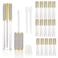 COSIDEA 15pcs Round Empty 5ml 017oz Gold lip gloss tubes with wand diamond Lipgloss tube containers for lip oil packing