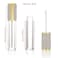 COSIDEA 15pcs Round Empty 5ml 017oz Gold lip gloss tubes with wand diamond Lipgloss tube containers for lip oil packing