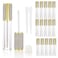 COSIDEA 15pcs Round Empty 5ml 017oz Gold lip gloss tubes with wand diamond Lipgloss tube containers for lip oil packing